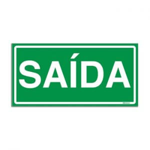 Placas de sinalização de rota de fugas